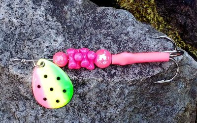 NW Tackle 101 Salmon Killer Spinner – Watermelon (Brass) – 3.5″ Blade