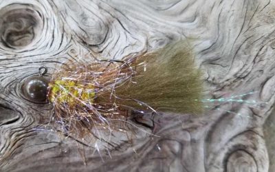 1/8 oz UV Krusty Steelhead Jig – Olive Sculpin