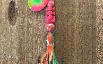 NW Tackle 101 Salmon Killer Hoochie Skirt Spinner – Super Goat – 3.5″ Blade