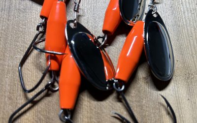 NW Tackle 101 Steelhead/Salmon Casting Spinners 3/4 oz Orange Smooth Blade