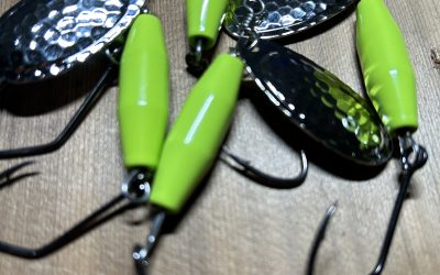 NW Tackle 101 Steelhead/Salmon Casting Spinners 3/4 oz Yellow Hammered Blade