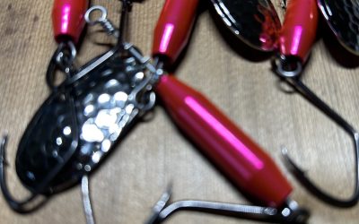 NW Tackle 101 Steelhead/Salmon Casting Spinners 3/4 oz Pink Hammered Blade